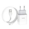 Зарядное устройство HOCO C72A USB + cable USB to USB-C 10.5W White (Hoco C72AW/Tc) изображение 3