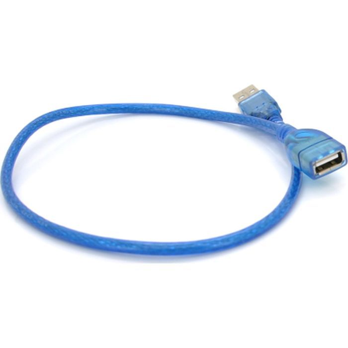 Дата кабель USB 2.0 AM/AF 1.8m ferrite transparent blue Voltronic (YT-AM/AF-1.8TBL) зображення 3