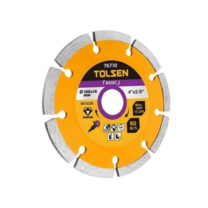 Круг отрезной Tolsen алмазный сегментный 230×22.2х7мм Basic (76717)