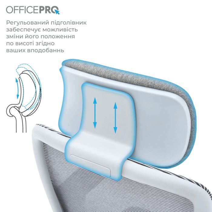 Офісне крісло OfficePro Wave OC599-G-G-G (OC599-G-G-G) зображення 5