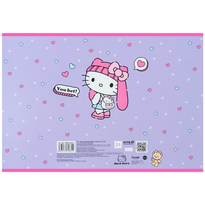 Альбом для рисования Kite Hello Kitty, 24 листа (HK25-242-1) изображение 10
