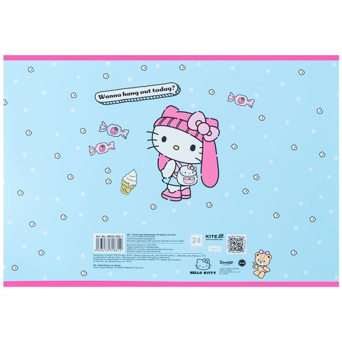 Альбом для рисования Kite Hello Kitty, 24 листа (HK25-242-1) изображение 4