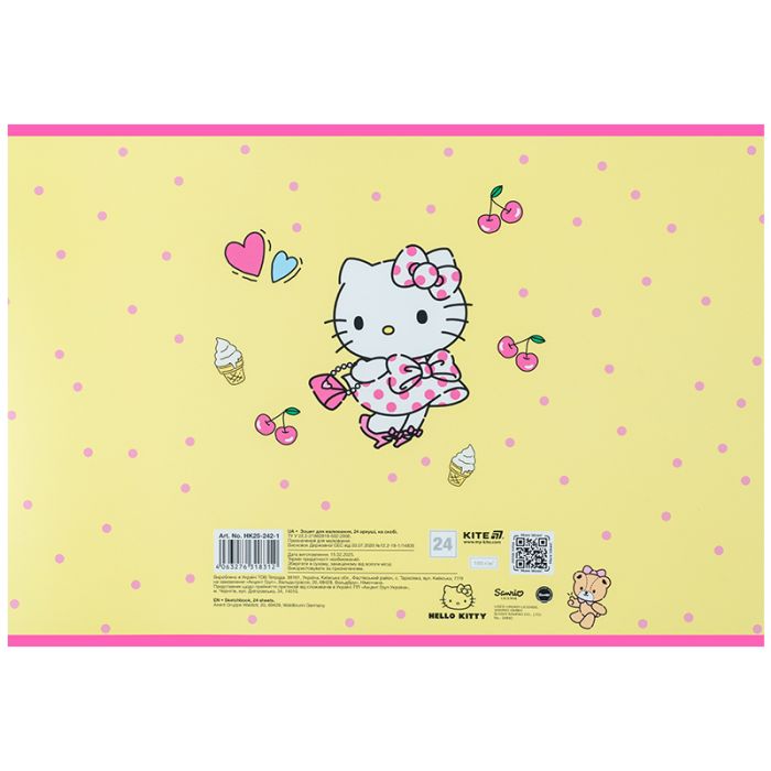 Альбом для рисования Kite Hello Kitty, 24 листа (HK25-242-1) изображение 6