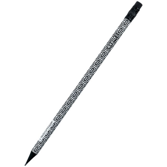 Олівець графітний Axent Deco круглий, з гумкою, НВ (9009/36-16-A)