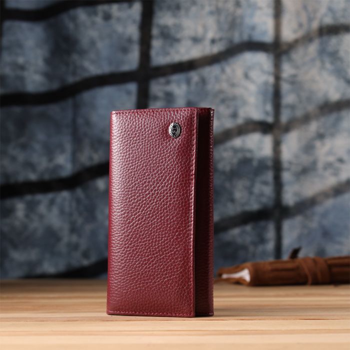 Гаманець ST Leather З натуральної шкіри Бордовий (23085) зображення 8