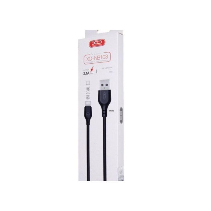 Дата кабель USB 2.0 AM to Lightning 2.0m 2.1A black XO (XO-NB-103-L-2-BK) изображение 2