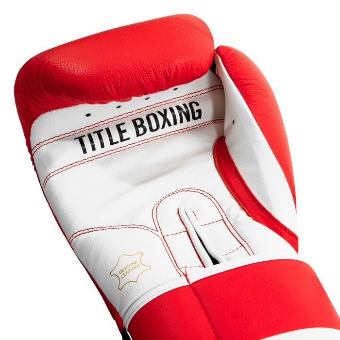 Боксерские перчатки Title Boxing Pro Style Leather Gloves3.0 Red/White 12 oz (TVVTG3 12 RD/WH) изображение 8