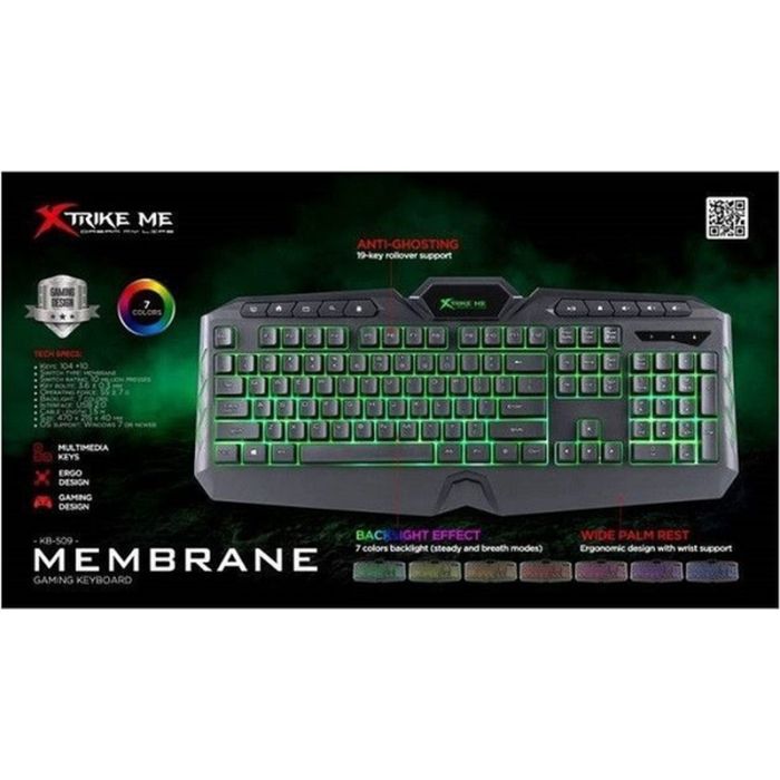 Клавіатура Xtrike ME KB-509 RGB Black (KB-509) зображення 7