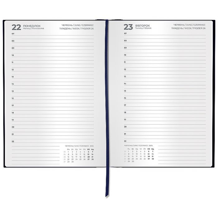 Тижневик Axent датований 2026 Classic Style, 145х210, чорний (8840-26-1-A) зображення 3