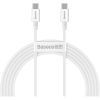 Дата кабель USB-C to USB-C 1.0m 100W white Baseus (CATYS-B02)