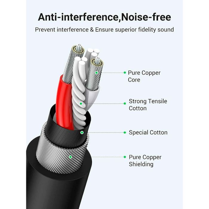 Кабель мультимедійний XLR M to XLR F 5.0m AV130 black Ugreen (20712) зображення 5