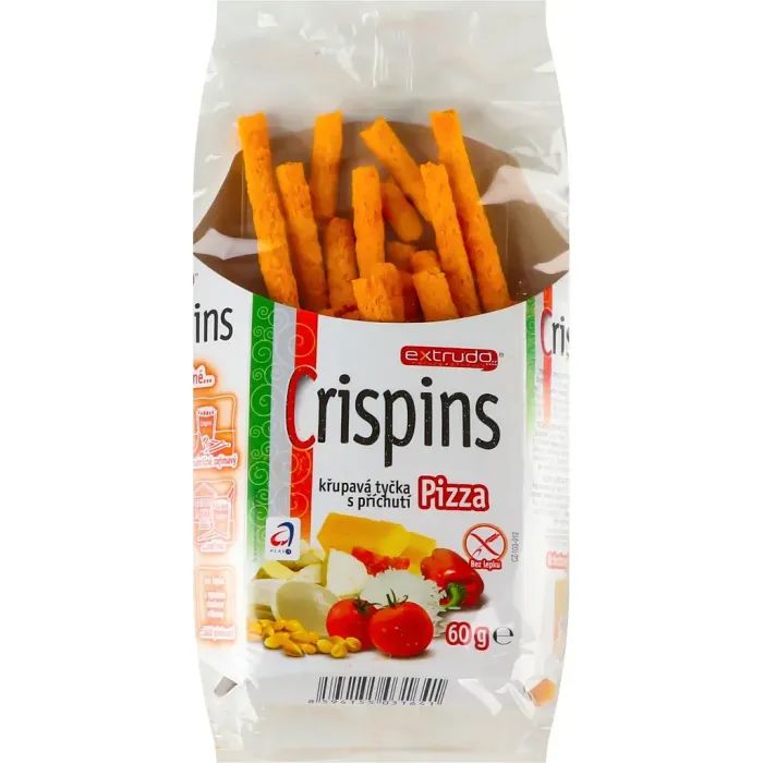 Хлебцы детские Extrudo Crispins Органические палочки со вкусом пиццы 60 г (23770-5034)