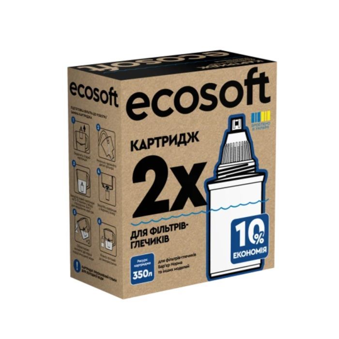 Картридж для фільтра глечика Ecosoft Бар''єр 2 шт (CRVK2BARECO) зображення 2