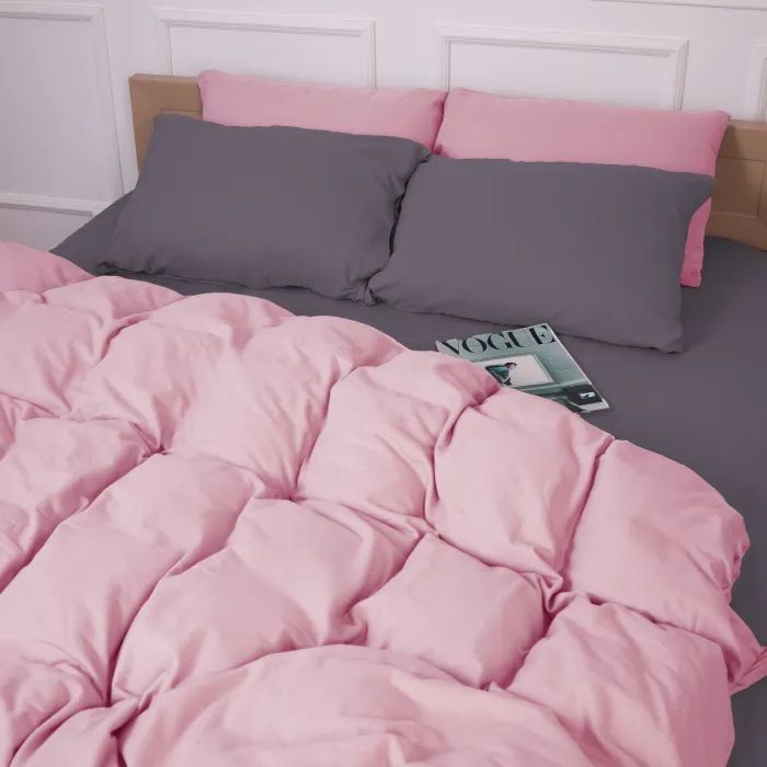 Постельное белье MirSon 001-008 Ash grey/Pink Фланель 2x143x210 Семейный (2200009660917) изображение 4