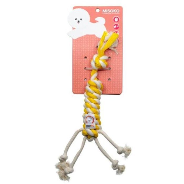Игрушка для собак MISOKO&CO Веревка с желтой лентой 33 см (MSKAKDT5905-G)