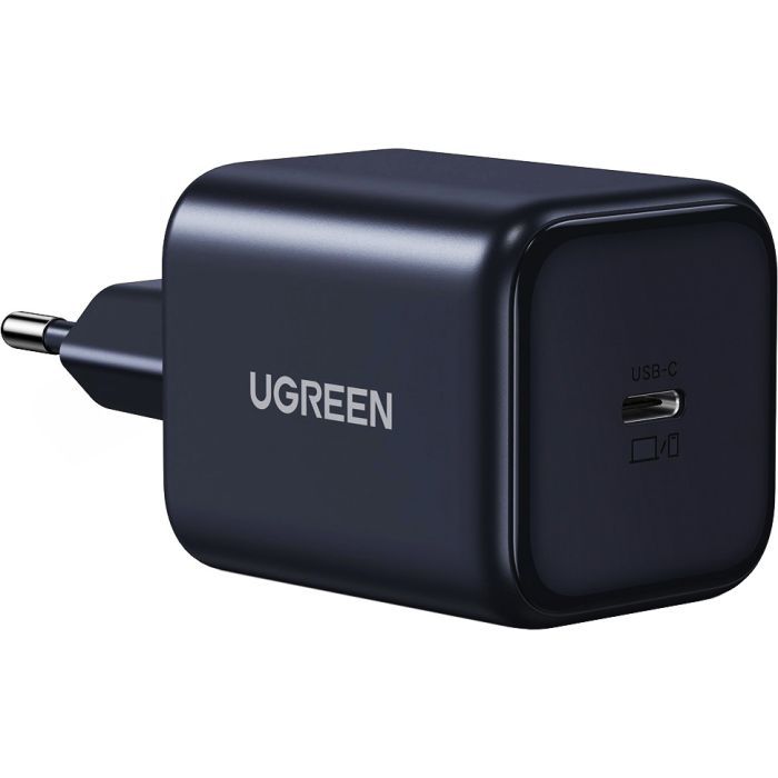 Зарядное устройство Ugreen USB-C GaN 45W + cable USB-C to USB-C X524 black (65054) изображение 4