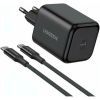 Зарядное устройство Ugreen USB-C GaN 45W + cable USB-C to USB-C X524 black (65054)