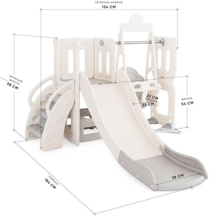 Игровая площадка Mealux Elsa (KD-B012 White/Grey) изображение 2