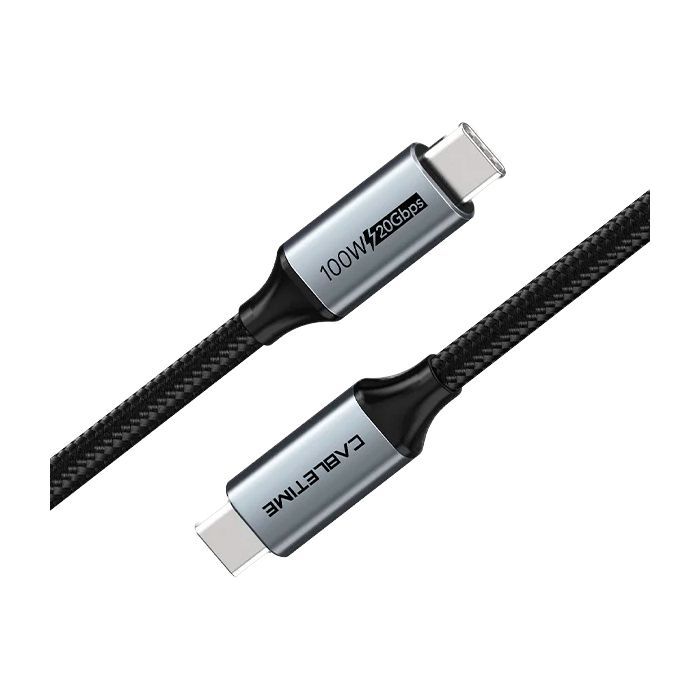 Дата кабель USB-C to USB-C 2.0m 100W USB3.1 20Gbps 4K60Hz Cabletime (CA914234)