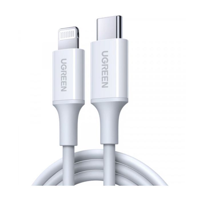 Дата кабель USB-C to Lightning 1.0m 3A US171 white UGREEN (10493)