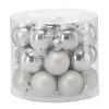 Елочная игрушка Chomik скляні кульки 24 шт, 2,5 см, срібні (5900779882126_2)