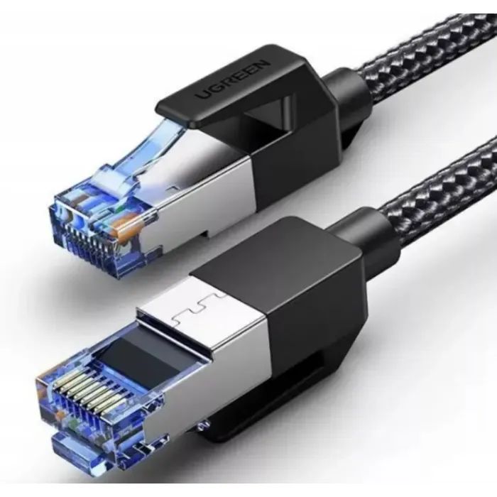Патч-корд 10м, S/FTP cat 7 RJ-45 COPPER black Ugreen (U_30795)