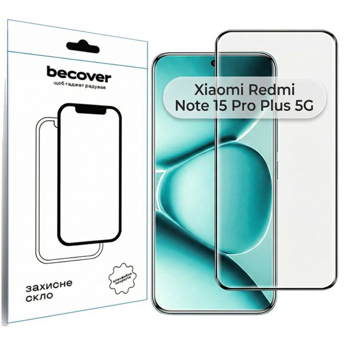 Скло захисне BeCover Xiaomi Redmi Note 15 Pro Plus 5G Black (714791)