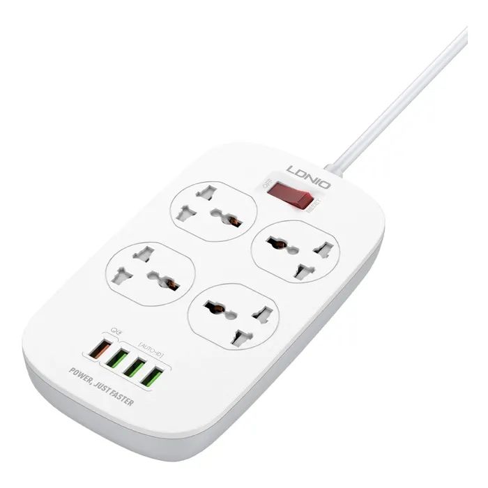 Мережевий фільтр живлення LDNIO SC4407Q 4роз. 4USB 2м (SC4407Q)