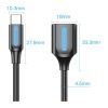Переходник OTG USB 2.0 AF to USB-C 0.15m black VENTION (CCSBB) изображение 2