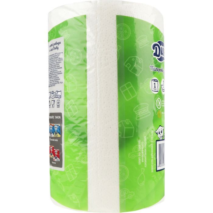 Бумажные полотенца Диво 2 слоя 250 отрывов 1 рулон (4820003838464) изображение 4