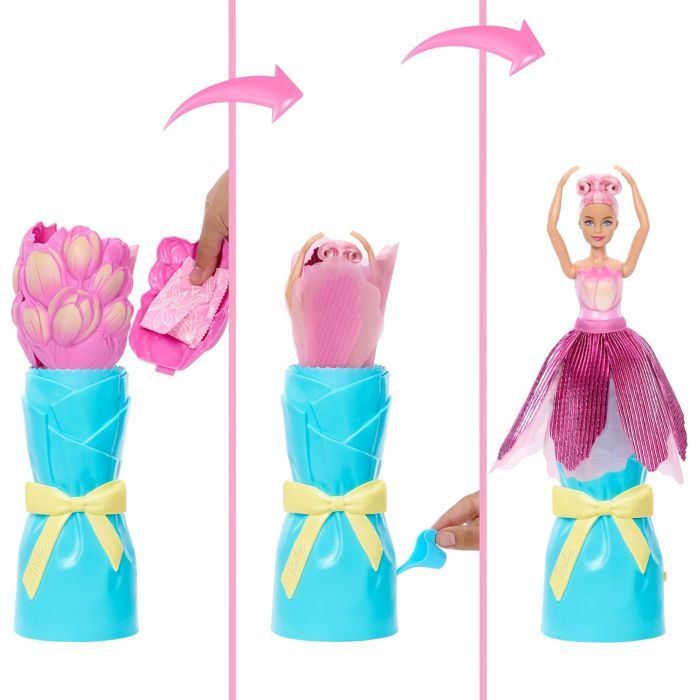 Кукла Barbie Набор-сюрприз с куклой Barbie Petal Pop Розовый тюльпан (JMF57) изображение 5