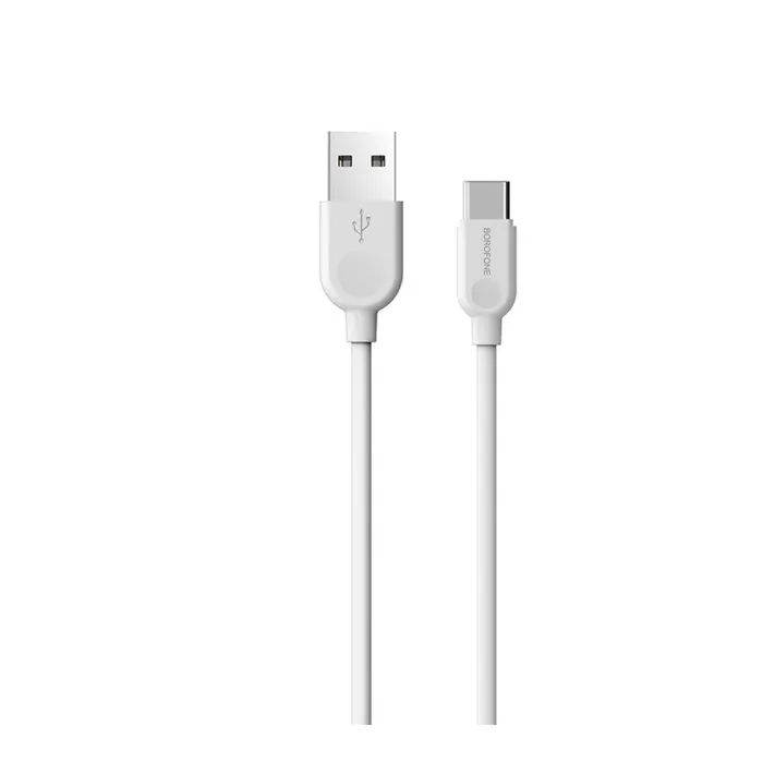 Дата кабель USB 2.0 AM to USB-C 3.0m 2.4A BX14 white BOROFONE (6957531090397)