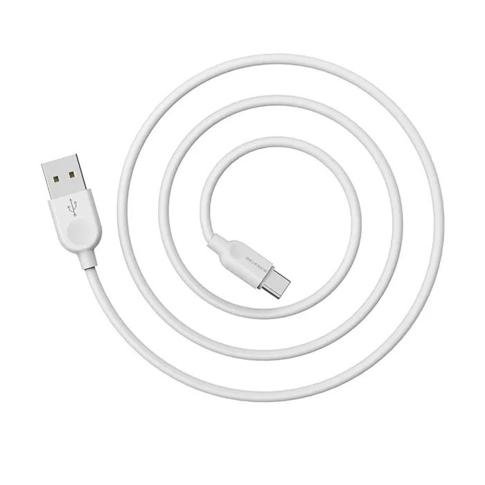 Дата кабель USB 2.0 AM to USB-C 3.0m 2.4A BX14 white BOROFONE (6957531090397) изображение 3