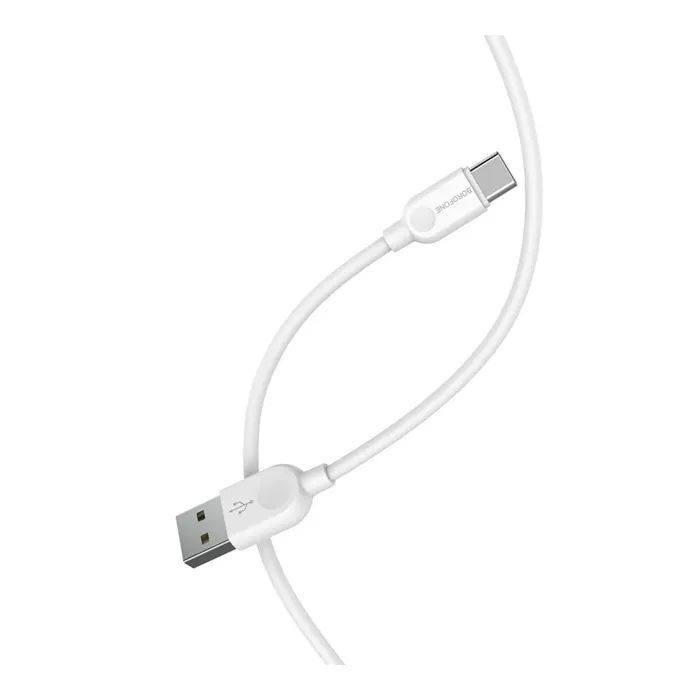 Дата кабель USB 2.0 AM to USB-C 3.0m 2.4A BX14 white BOROFONE (6957531090397) изображение 5