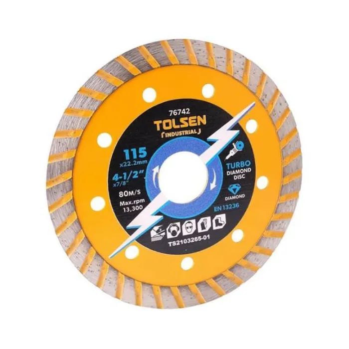 Круг отрезной Tolsen Профи алмазный Турбо 180×22.2х10 мм (76745)