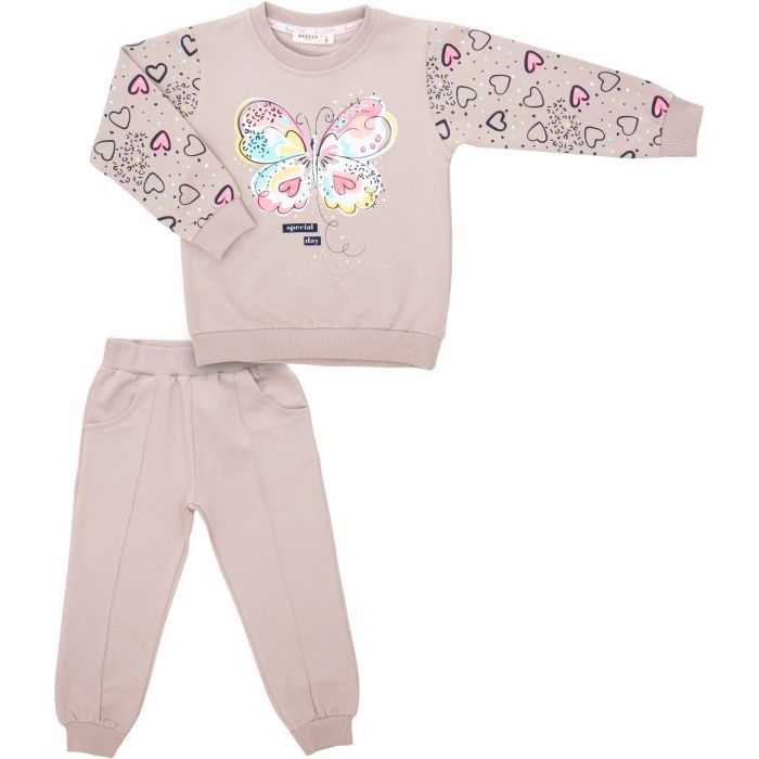 Спортивный костюм детский Breeze с бабочкой (22103-104G-beige)