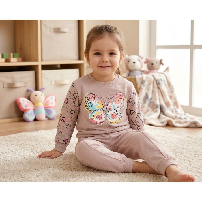 Спортивный костюм детский Breeze с бабочкой (22103-104G-beige) изображение 8