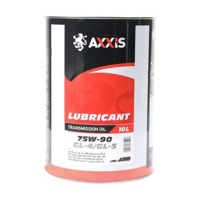 Трансмиссионное масло AXXIS 75W-90 GL-4 / GL-5  10л (ax-1009)