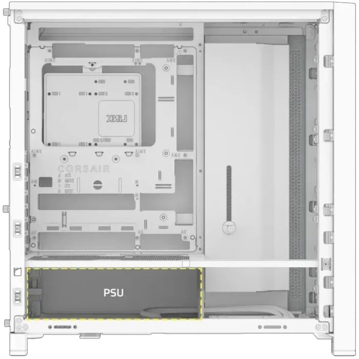 Корпус для ПК Corsair FRAME 4000D RS White (CC-9011313-WW) изображение 4