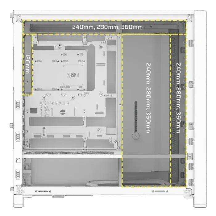 Корпус для ПК Corsair FRAME 4000D RS White (CC-9011313-WW) изображение 7