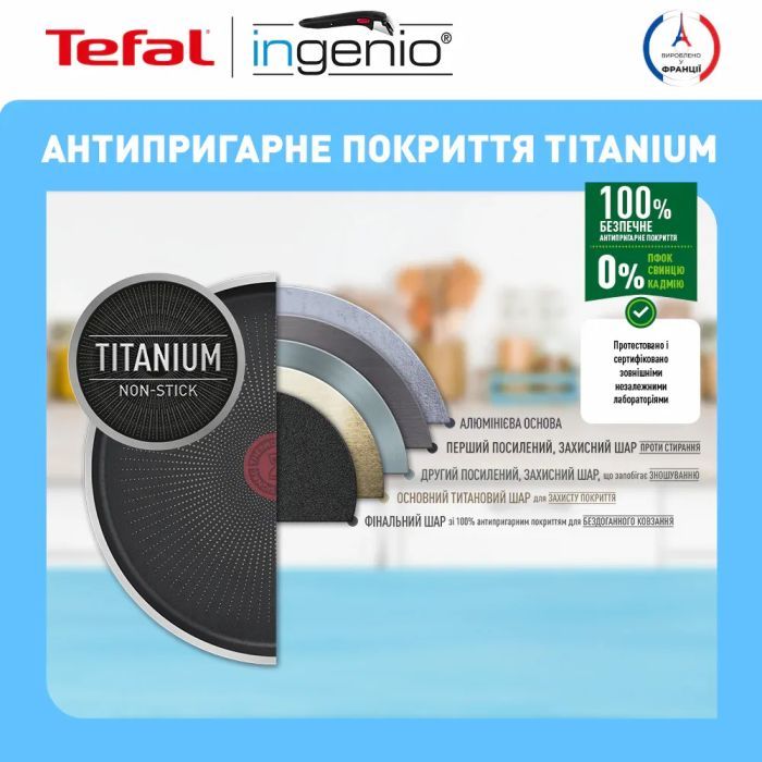 Набор посуды Tefal Ingenio Easy Cook & Clean, 5 предметів, чорний (L1539543) изображение 14