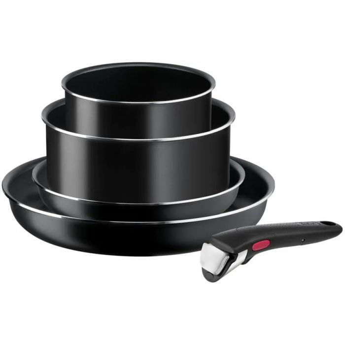 Набор посуды Tefal Ingenio Easy Cook & Clean, 5 предметів, чорний (L1539543)