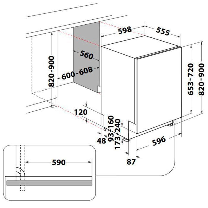 Посудомийна машина Indesit D2I HD524 A зображення 5