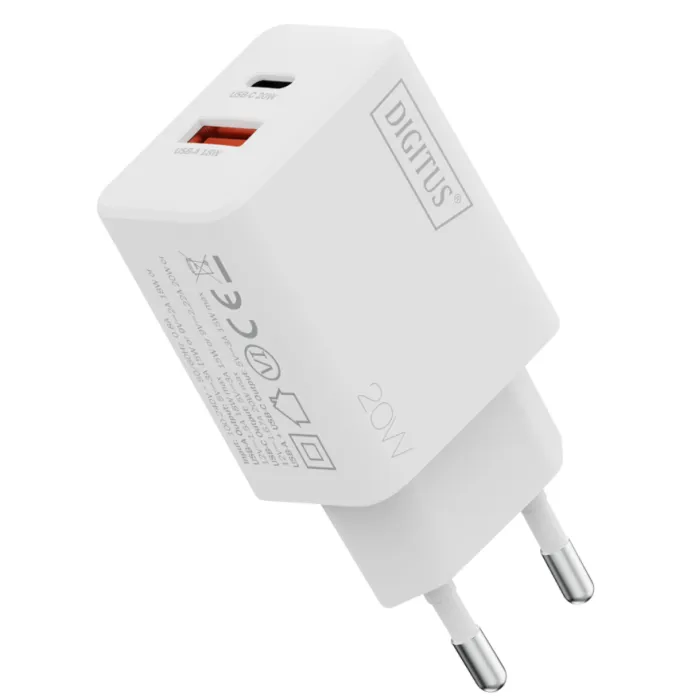 Зарядний пристрій Digitus 1xUSB-C + 1xUSB 20W (DA-10300) зображення 6