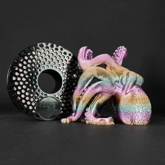 Пластик для 3D-принтера AzureFilm PLA SILK 1,75mm 1kg Rainbow Tropicana (FL171-2463) зображення 3