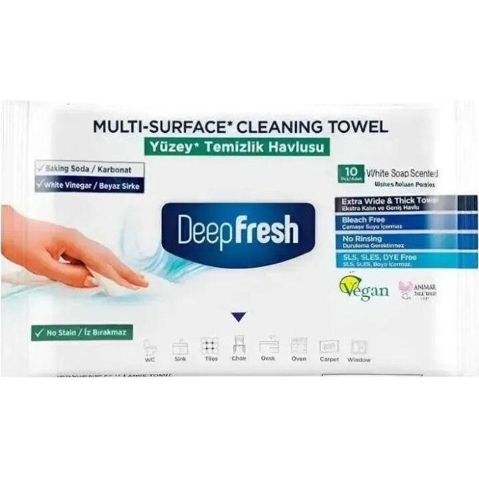 Салфетки для уборки Deep Fresh Multi-Surface Cleaning Wipes Универсальные 10 шт. (8681554633702)