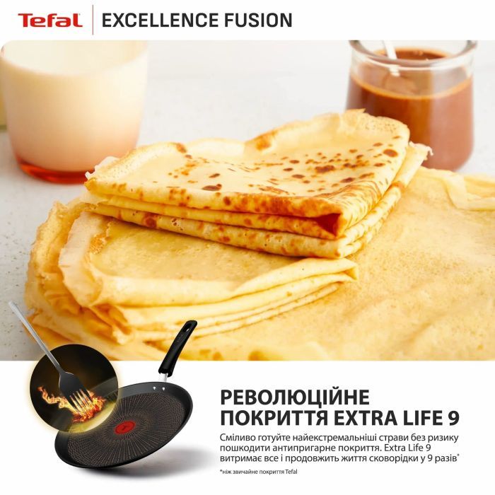 Сковорода Tefal Excellence Fusion, 25см, для млинців, чорний (G3383802) изображение 6