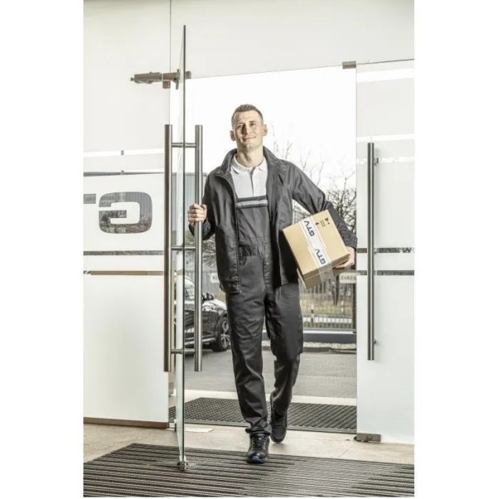 Куртка рабочая Hoegert HT5K307, FABIAN, полиэстер хлопок, темно-серый, 4XL 60 (HT5K307-4XL) изображение 4
