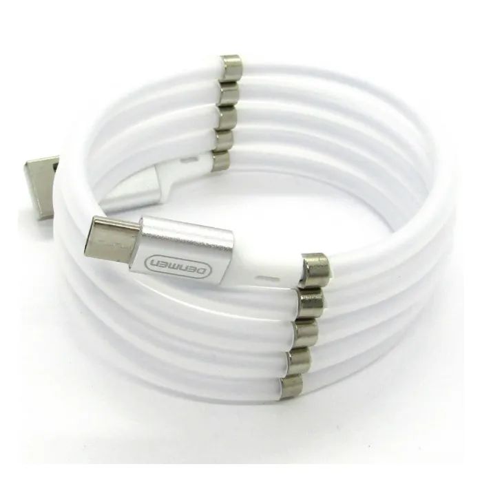 Дата кабель USB 2.0 AM to USB-C 1.0m 2.4A white Denmen (DN-D11T-WH)