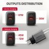 Зарядний пристрій AXAGON 1xUSB-C PD67W + 1xUSB QC4+ PPS gray (ACU-PQ67) зображення 7